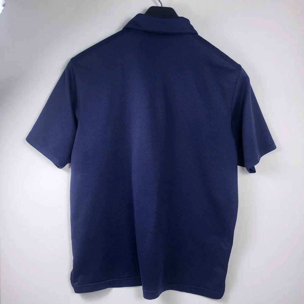 Nike‎ DRI-FIT Activewear Polo Shirt Mens Large Blue Short Sleeve